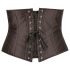 Cottelli Plus Size - Corset din satin (negru)