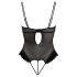 Cottelli - Body din catifea, ajustabil (negru) - 80C/M