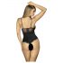 Obsessive Luvae - body cu bust transparent (negru)