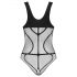 Obsessive B336 - body din plasă transparentă cu deschidere (negru) - S-L