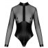 Noir - body lucios și transparent (negru) - XL