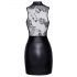 Noir - rochie mini lucioasă cu top transparent (negru) - M