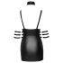 Cottelli Bondage - rochie mini lucioasă cu guler (negru) - XL