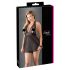 Cottelli Plus Size - babydoll lejer din dantelă (negru) - 2XL