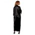 Cottelli - Halat de satin (negru) - 2XL/3XL