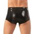 LATEX - boxer cu înveliș pentru penis (negru) - L/XL