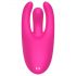 Mrow - vibrator cu stimulator de clitoris cu 3 ramuri, cu acumulator (roz)