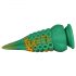 OgazR Octopuss - dildo tentacul cu ventuză - 21 cm (verde-galben)