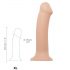 Strap-on-me XL - dildo realist cu strat dublu - extra mare (natur)