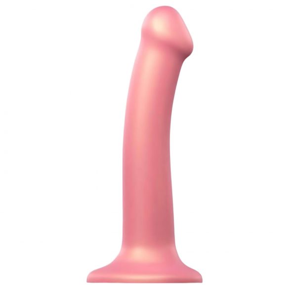 Strap-on-me Metallic Shine M - dildo prietenos cu pielea (roz metalic)