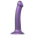 Strap-on-me Metallic Shine M - dildo prietenos cu pielea (mov metalic)