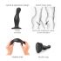 Strap-on-me Curvy M - dildo ondulat cu ventuză (negru)