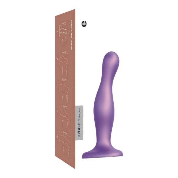 Strap-on-me Curvy M - dildo cu ventuză ondulat (mov)