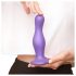 Strap-on-me Curvy L - dildo ondulat, cu bază (mov)