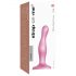 Strap-on-me Curvy S - dildo ondulat cu ventuză (roz)