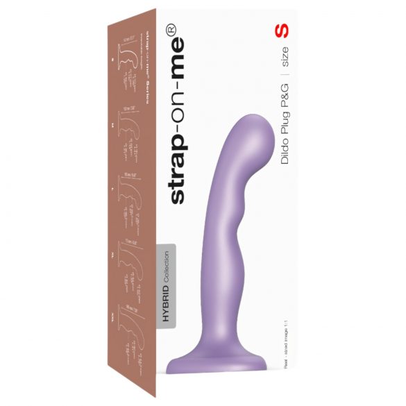 Dildo curbat cu ventuză Strap-on-me P&G S - mov