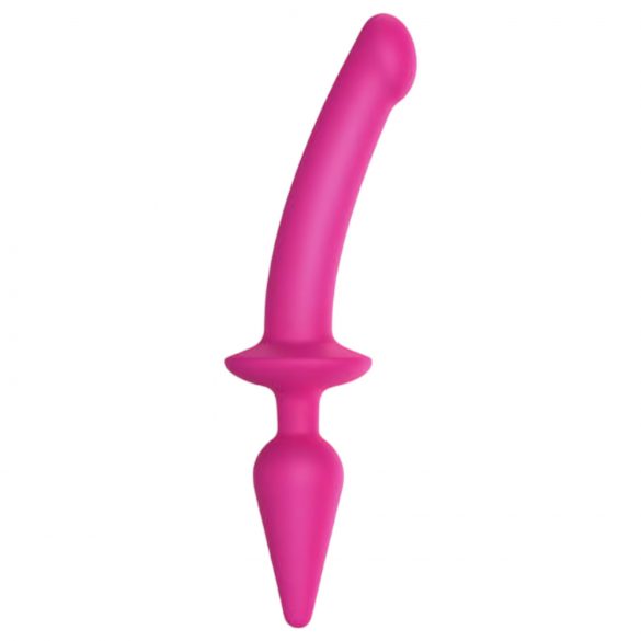 Strap-on-me Swith Semi-Realistic L - Dildo din silicon 2în1 (roz)