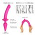 Strap-on-me Swith Semi-Realistic L - Dildo din silicon 2în1 (roz)