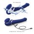 Strap-on-me S - Vibrator cu aer pulsant, purtabil, (albastru)