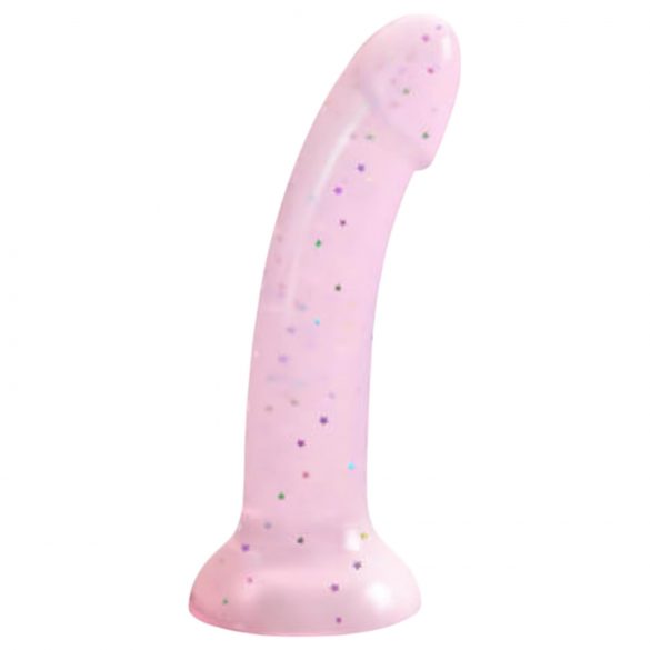 Dildolls Starlight - dildo cu ventuză și stele (roz)