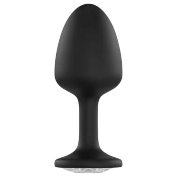 Dorcel Geisha Încărcătură Diamond M - dop anal cu piatră albă (negru)