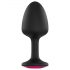 Plug anal Dorcel Geisha Ruby L cu piatră roz (negru)