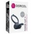 Dorcel Power Clit Plus - inel penian cu vibrații, cu acumulator (negru)