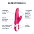 Satisfyer Mr. Rabbit - vibrator cu braț pentru clitoris, rezistent la apă (roz)