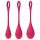 Satisfyer Yoni Power 1 - set de bile geisha - roșu (3 piese)