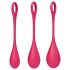 Satisfyer Yoni Power 1 - set de bile geisha - roșu (3 piese)