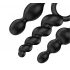 Satisfyer Booty Call - set de dopuri anale - negru (3 piese)