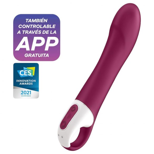 Satisfyer Big Heat - vibrator pentru punctul G cu încălzire și acumulator (roșu)