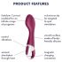 Satisfyer Hot Spot - vibrator G-spot cu încălzire, cu acumulator (roșu)