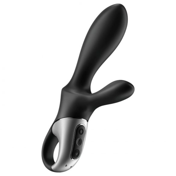 Satisfyer Heat Climax+ - vibrator anal inteligent, încălzitor, cu braț (negru)