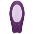 Satisfyer Double Joy - vibrator dublu inteligent, rezistent la apă (mov)