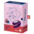 Satisfyer Double Joy - vibrator dublu inteligent, rezistent la apă (mov)