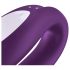 Satisfyer Double Joy - vibrator dublu inteligent, rezistent la apă (mov)