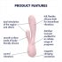 Satisfyer Mono Flex - vibrator inteligent rezistent la apă (roz pal)