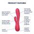 Satisfyer Mono Flex - vibrator inteligent impermeabil (roșu)