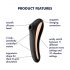 Satisfyer Dual Kiss - vibrator vaginal și clitoridian cu acumulator (negru)