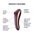 Satisfyer Dual Kiss - 2în1, vibrator vaginal și clitoridian cu acumulator (mov)