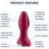 Satisfyer Rotator Plug 2 - vibrator anal cu bile, reincarcabil (fuziune)