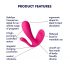 Satisfyer Top Secret Plus - vibrator inteligent cu 3 brațe (roz)