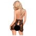 Stimulare Libido Penthouse - babydoll din dantelă cu chilot tanga (negru) - L/XL