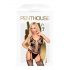 Set erotic din dantelă și plasă deschisă Penthouse Love Bud (negru)  - XL