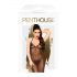 Penthouse Love on Fire - body strălucitor transparent cu chilot tanga (negru)