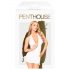 Rochie halter și tanga Penthouse Earth-shaker (alb)