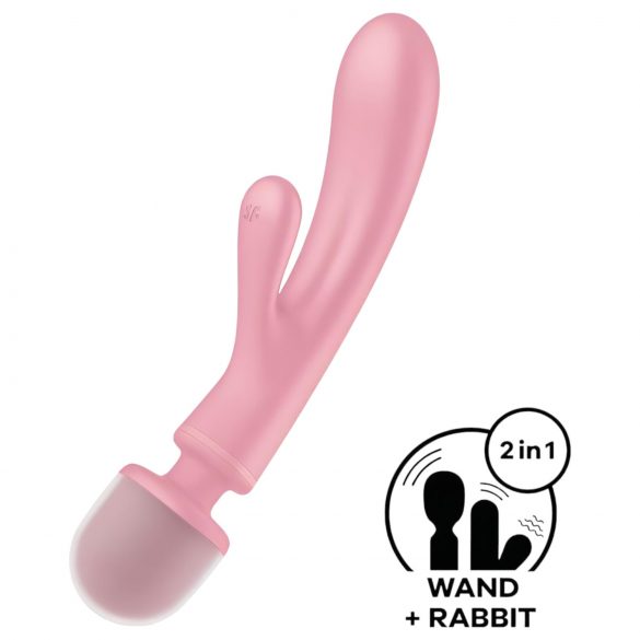 Satisfyer Triple Lover - Vibrator pentru punctul G și masaj (roz)