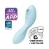 Satisfyer Curvy Trinity 5+ - vibrator inteligent 2în1 (albastru)