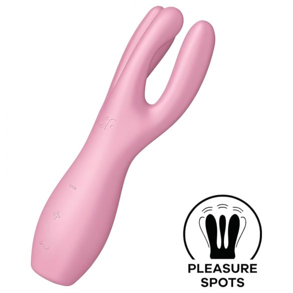 Satisfyer Threesome 3 - vibrator clitoridian reîncărcabil (roz)